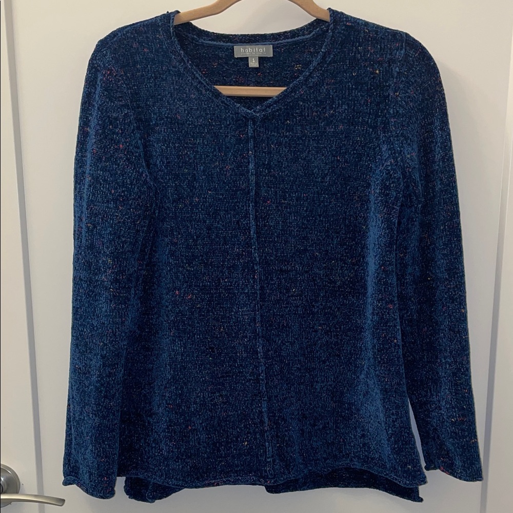 Habitat Deep Navy Insanely Soft Pullover with Multicolor Flecks